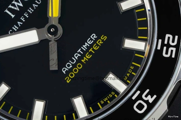 MIROTIME 0121 Bright Aquatimer Automatic SS RSF 1:1 Best Edition Black Yellow Dial on Black Rubber Strap A 7068
